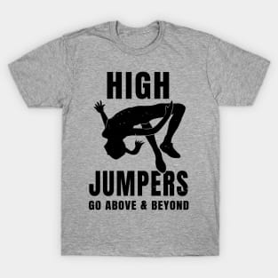 Womens High Jump Above Pun Girl Athlete Gift T-Shirt